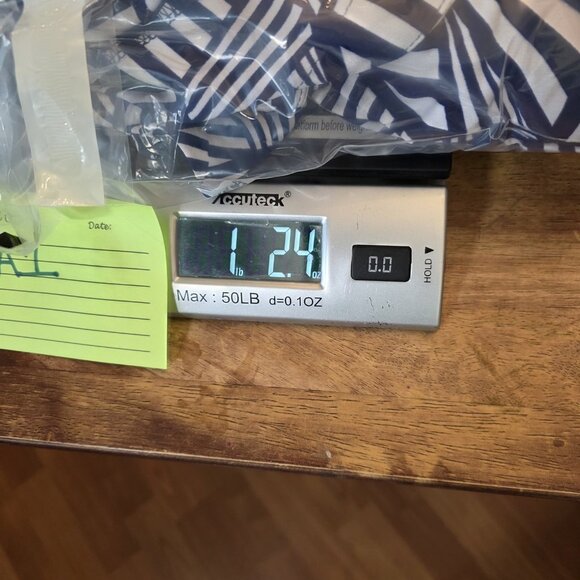 SOLD Leota Dress Womens Large Blue White Starboard Stripe Belted Shirt Midi - Picture 12 of 12